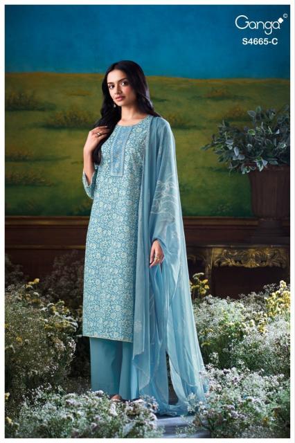 Ganga gunjita 4665 branded dress materials wholesale in chennai